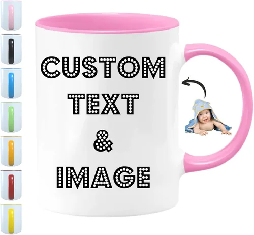 Miniatura 9 de Taza personalizada – Taza de café personalizada con foto, logotipo o texto Taza de café divertida Regalos personalizados para hombres y mujeres