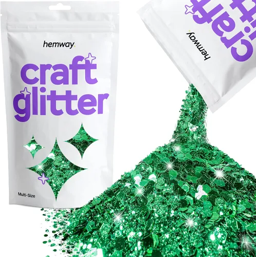 Miniatura 21 de Hemway Craft Glitter - Rojo Copos de lentejuelas metálicas de varios tamaños para manualidades de resina y epoxi Suministros para vasos