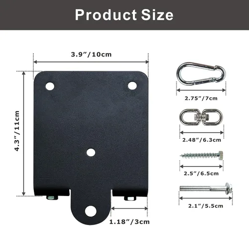 Miniatura 2 de Gancho de madera para saco de boxeo pesado, soporte para colgar bolsas de alta resistencia, rotación de 360°, gancho de vigas de madera para boxeo