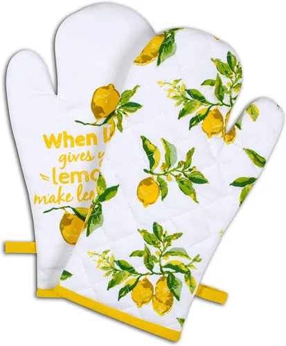 Miniatura 5 de AMOUR INFINI Juego de 5 soportes para ollas, manoplas de horno y toallas de cocina, resistentes al calor, de algodón, perfecto para cocinar, hornear