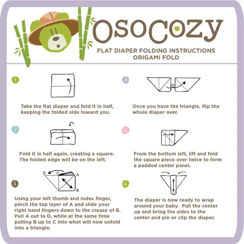 Miniatura 4 de OsoCozy Pañales de tela plana de bambú/algodón orgánico – tejido de pájaro – 32 x 35 pulgadas, pañales de una sola capa, súper suaves 70% bambú, 30%