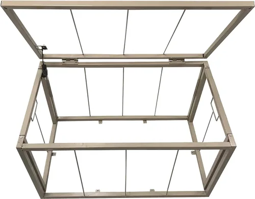 Miniatura 6 de eHemco Baúl de almacenamiento de mimbre de jacinto de agua resistente con marco de metal, 30 x 17.5 x 17.5 pulgadas, marrón lavado
