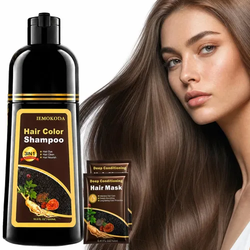 Miniatura 11 de Champú de tinte para el cabello 3 en 1 para mujeres y hombres, rica coloración de raíz a punta con extractos naturales, 3-4 semanas de duración