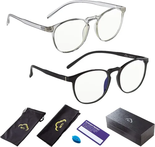 Miniatura 8 de Gafas de bloqueo de luz azul para TV, teléfono, computadora, pantalla de juegos, hombres y mujeres, marco TR90, antifatiga ocular UV, paquete de 2