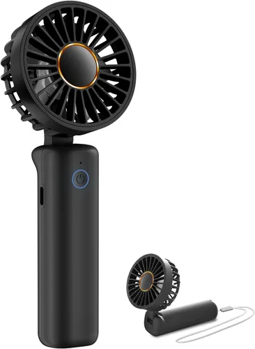 Miniatura 8 de FrSara Portable Handheld Mini Fan, Small Rechargeable Personal Fan, Summer Travel Essentials with 6-Speeds, 3000mAh, Great for Outdoor, Makeup