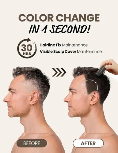 Miniatura 4 de MODAMODA Pro-Change Hair Cover Stick – Edición de dispensación suave 100HR color de cabello temporal – Barra de polvo portátil para cabello gris