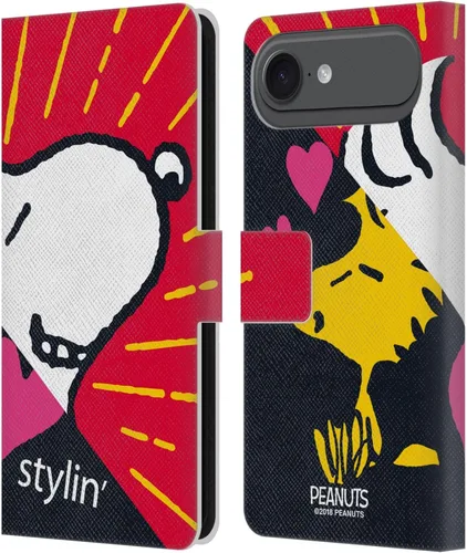Miniatura 127 de Head Case Designs Funda de piel con licencia oficial de Peanuts Snoopy & Woodstock Balloon Halfs and Laughs para Apple iPhone 7/8/SE 2020 y 2022