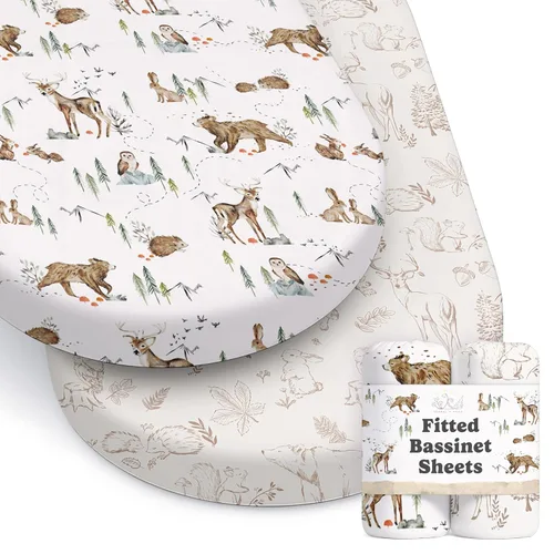 Miniatura 47 de Sábanas de cuna neutrales – Sábanas bajeras para cuna de bebé niña y niño – Paquete de 2 colchones estándar y niños pequeños – Mezcla de algodón