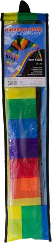 Miniatura 3 de In the Breeze Arco iris raya Flut Delta Kite, 43 pulgadas