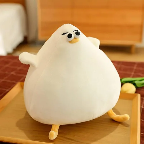 Miniatura 3 de NatureMan Lindos juguetes de peluche de pollo gordo de gaviota, divertida almohada de pollo de dibujos animados, regalo creativo para niños y niñas