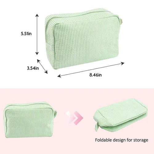 Miniatura 6 de Bolsa de cosméticos de sirsaca, bolsa de maquillaje grande de viaje con cierre de cremallera, organizador de cosméticos de sirsaca para mujeres