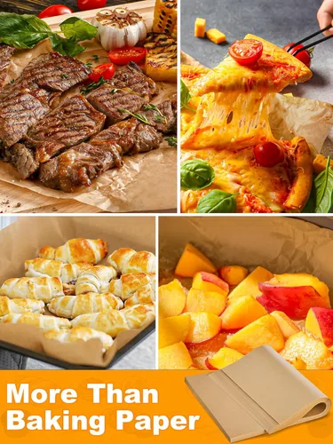 Miniatura 7 de SMARTAKE 200 hojas de papel pergamino para hornear, 13 x 18 pulgadas, antiadherentes precortadas para hornear, para hornear, asar a la parrilla, pan