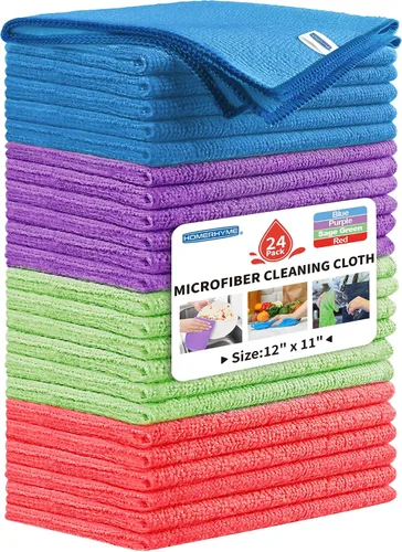 Miniatura 14 de Paño de limpieza de microfibra, paquete de 12 trapos de limpieza Biege, paños de limpieza de 12 x 11 pulgadas, paños de lavado sin pelusas, toallas