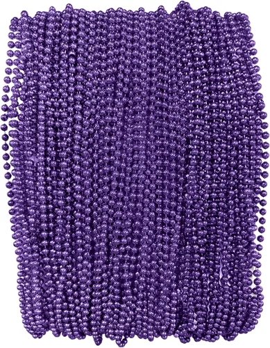 Miniatura 14 de Surtido de cuentas Mardi Gras de 33 pulgadas, 0.276 in, 6 docenas, 72 collares