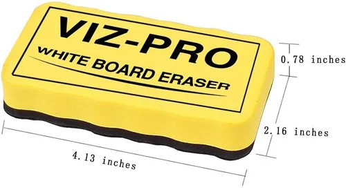 Miniatura 7 de VIZ-PRO Pizarra magnética móvil de doble cara de 72 x 40 pulgadas, marco y soporte de aluminio negro, con 3 borradores secos