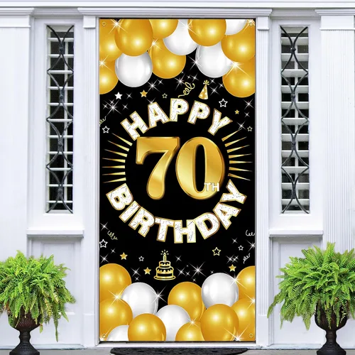 Miniatura 10 de Decoraciones de feliz cumpleaños número 16 para niños y niñas, pancarta de tela para cumpleaños de 16 años, suministros de fiesta de dieciséis años