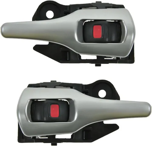 Miniatura 66 de TRQ Juego de 2 manijas de puerta interior trasera cromada y cachemira para Chevy GMC