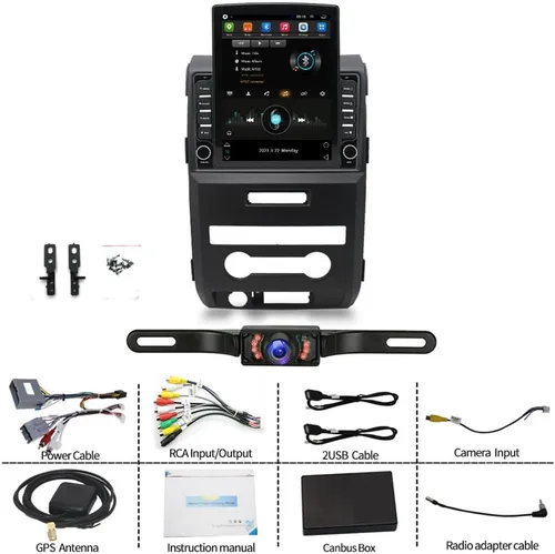 Miniatura 8 de Android 13 Radio Estéreo de Coche de Doble DIN Compatible con Ford F150 2009-2014, Reproductor Multimedia de Pantalla Táctil de 9.7 Pulgadas