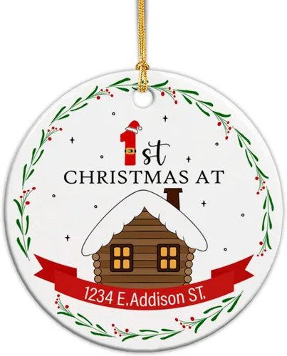 Miniatura 16 de Adorno de primera Navidad en nuestro nuevo hogar, adorno personalizado para el primer hogar de Navidad 2026, regalo de recuerdo de casa para parejas