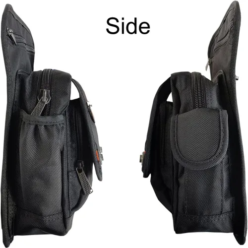 Miniatura 5 de Bolsa de nailon para la pierna, bolsa de muslo Riñonera táctica para hombro, Negro -, M