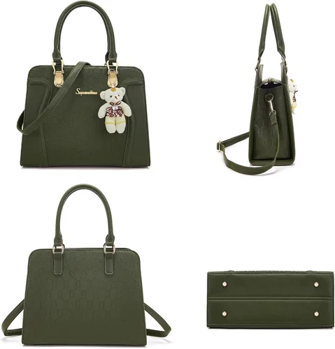 Miniatura 47 de Bolsos de mano de moda para mujer, bolsa de hombro, asa superior, bolsa de mano, juego de 4 piezas