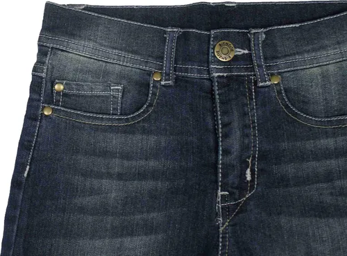 Miniatura 3 de Bienzoe Pantalones cortos de mezclilla para niñas pantalones cortos elásticos de cintura baja para niños, para usar todo el día, perfectos