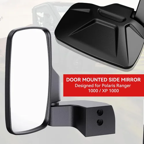 Miniatura 5 de Espejos Laterales Ranger Montados en Puerta, Espejos Laterales UTV Esploratori para Puerta Completa Polaris Ranger Compatible con Polaris Ranger