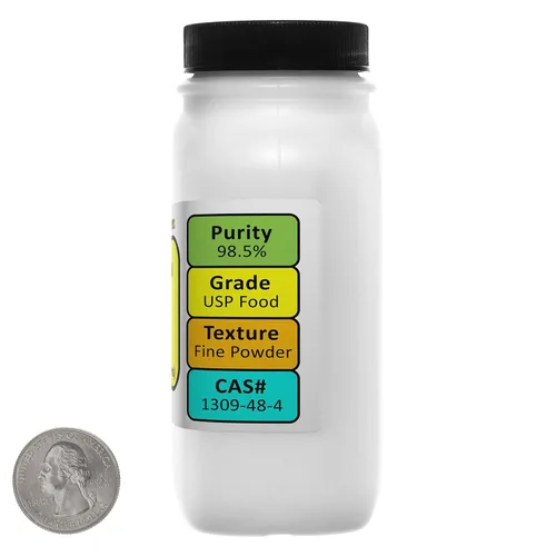 Miniatura 2 de Óxido de magnesio [MgO] 98.5% USP polvo de grado alimenticio 6 onzas en una botella