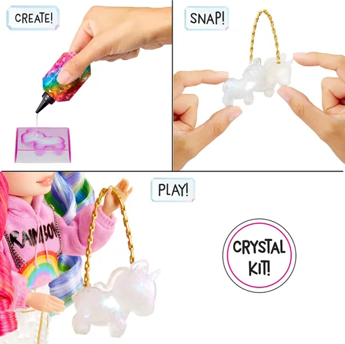 Miniatura 3 de Rainbow High Creative Crystals Amaya - Muñeca de moda Rainbow 11 de 11 pulgadas con kit para hacer accesorios de cristal, anillo para ti, bricolaje
