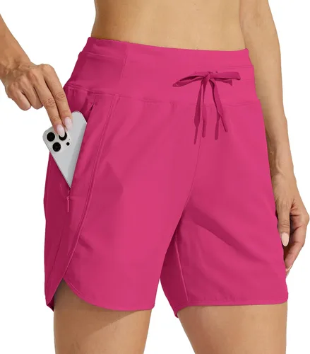 Miniatura 20 de Willit - Pantalones cortos deportivos de mujer para correr, 5 pulgadas, de secado rápido, para entrenamiento, senderismo, cintura alta, activos