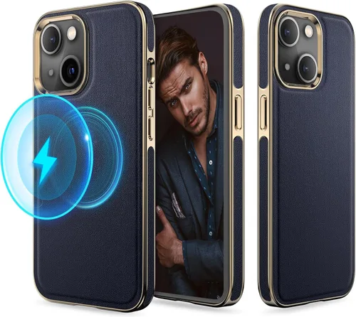 Miniatura 17 de LOHASIC Funda de cuero para iPhone 17 Pro, compatible con MagSafe Professional Business Style Funda protectora de piel sintética de primera calidad