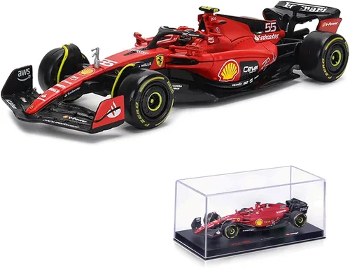 Miniatura 11 de 1/43 F1 2023 SF23 16# Charles Leclerc Scuderia SF23 55# Carlos Sainz aleación coche fundido a presión modelo modelo regalo (1/43 SF23 Monza #16)