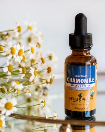 Miniatura 3 de Herb Pharm Extracto líquido de manzanilla: USDA Orgánico Apoyo calmante del sistema nervioso, suplemento de manzanilla de apoyo al estrés