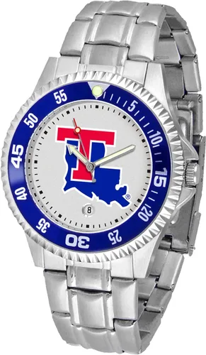 Miniatura 18 de SunTime Reloj de cuarzo de 1.575 in para hombre, correa de acero inoxidable de 0.787 in, esfera Gameday Tulane ola verde