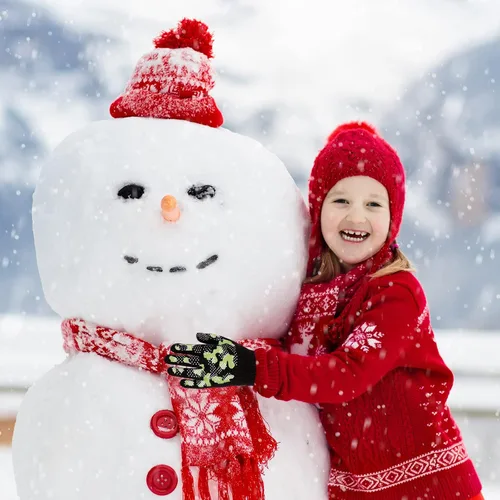 Miniatura 68 de Hicdaw 6 pares de guantes de invierno para niños, guantes de punto elásticos y cálidos para niños o niñas