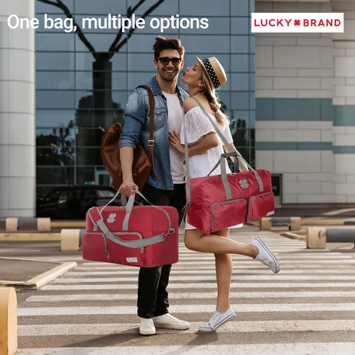 Miniatura 3 de Lucky Travel - Bolsa de lona de 65 L, bolsa de gimnasio y bolsa de lona para hombres, bolsa plegable para mujeres y hombres con correa de hombro