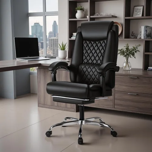 Miniatura 7 de Furmax Silla de oficina con reposapiés, diseño ergonómico de respaldo alto, silla ejecutiva de escritorio para computadora, 400 libras, sillas