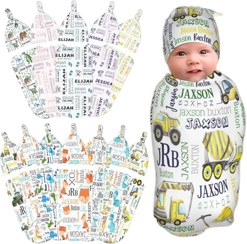 Miniatura 16 de Manta personalizada para bebé y niño con nombre, mantas de bebé personalizadas para niñas y niños con nombre, artículos personalizados para bebés