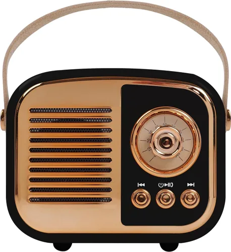 Altavoz Bluetooth Retro, Altavoz Inalámbrico Vintage, Radio Mini Portátil de Estilo Antiguo para Decoración de Habitación, Cocina, Escritorio,