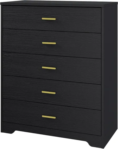Panana Cómoda para dormitorio con cajones de 4/5, cómoda de madera, unidad organizadora de almacenamiento para dormitorio, sala de estar, pasillo,