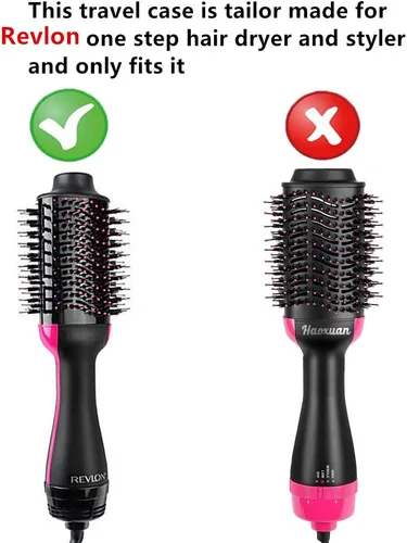 Miniatura 3 de Brappo Funda de viaje portátil dura compatible con Revlon One-Step Volumizer Original 1.0 Secador de pelo y cepillo de aire caliente. (Sólo funda)