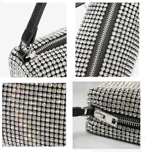 Miniatura 4 de VODIU Bolso bandolera de lujo con purpurina para mujer bolso de mano bolso de noche bolso de mano bolso de fiesta baile