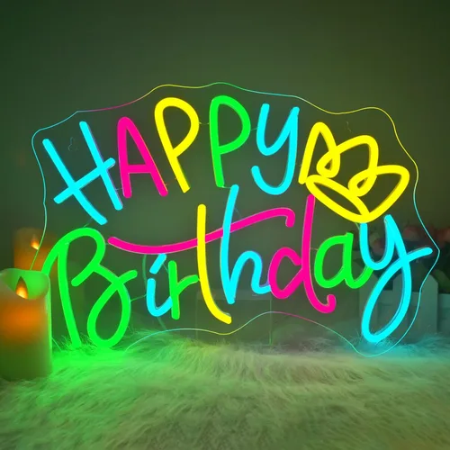 Miniatura 10 de WLHOPE Letrero de neón con luces LED de color rosa para decoración de pared con texto en inglés "You Glow Girl", letreros de luz de neón para B-You