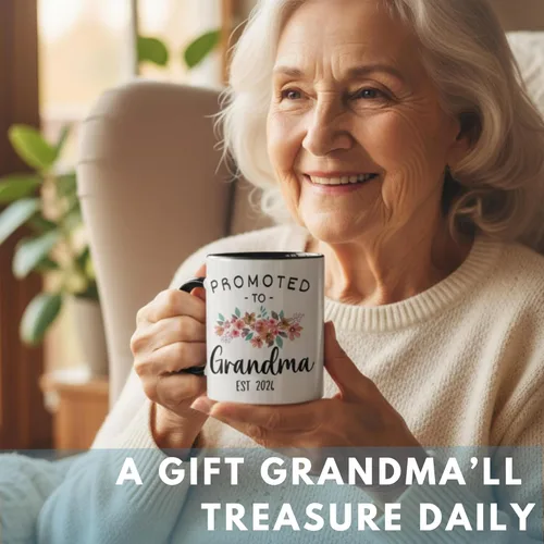 Miniatura 6 de Vivulla68 Taza promocionada a los abuelos 2026 con tarjeta de felicitación, regalo de revelación de embarazo para la nueva abuela y el abuelo, taza