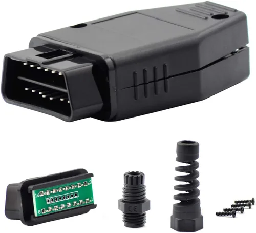 Miniatura 2 de Auto Car OBD2 - Conector de 16 pines, adaptador de conector macho de 16 pines, enchufe macho estándar de 16 pines, carcasa OBD, herramienta de Negro