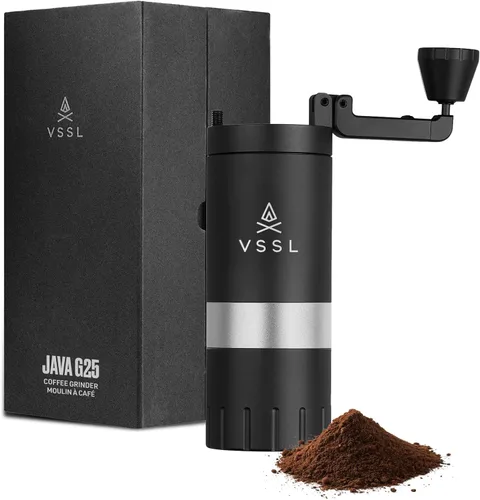 Miniatura 10 de VSSL Java G45 Molinillo de Café Manual Café para Acampar Molinillo de Frijoles Vertiendo de Viaje Burr Conical de Acero Inoxidable