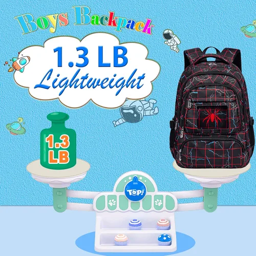 Miniatura 5 de FunnyGifts Mochilas escolares para niños para escuela primaria jardín de infantes preescolar mochila para niños 4 5 6 7 8 9 10 11 12
