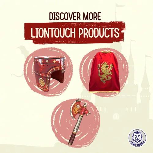 Miniatura 6 de Liontouch - Mini espada de juguete de espuma de león, color rojo para niños pequeños de 3 a 6 años - 13.8 pulgadas Daga de bolsillo medieval