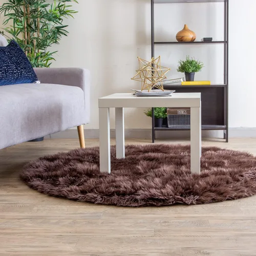 Miniatura 28 de Super Area Rugs - Alfombra de piel de oveja suave y esponjosa Gris oscuro