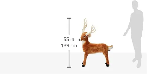 Miniatura 3 de Ciervo gigante de Melissa & Doug, animal realista relleno, más de 3 pies de largo